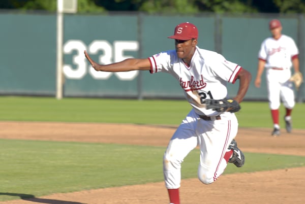Sophomore first baseman Brian Ragira had seven hits over the weekend, helping lead No. 2 Stanford to a series sweep over No. 10 Vanderbilt at Sunken Diamond. (Stanford Daily File Photo)