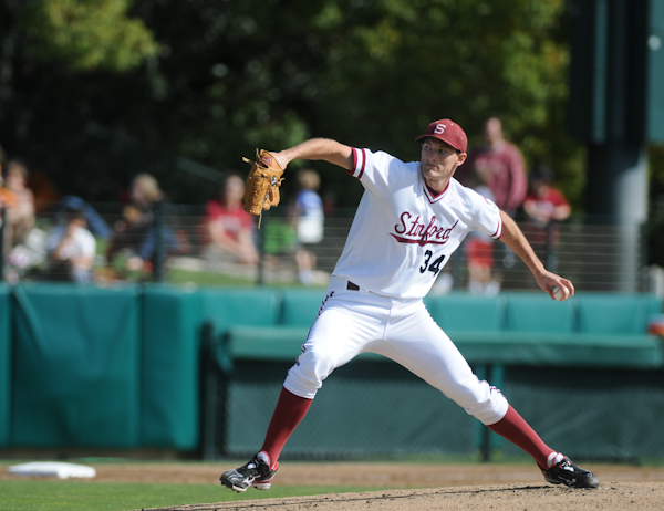 Redshirt junior lefthander Brett Mooneyham had one of the best outings of his career on Saturday, moving to 2-0 on the season after giving up just three hits over eight innings and striking out seven. (MEHMET INONU/The Stanford Daily)