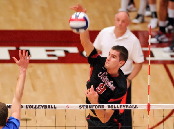 Senior Brad Lawson had 24 kills for Stanford in its heartbreaking, five-set loss to USC. (SIMON WARBY/The Stanford Daily)