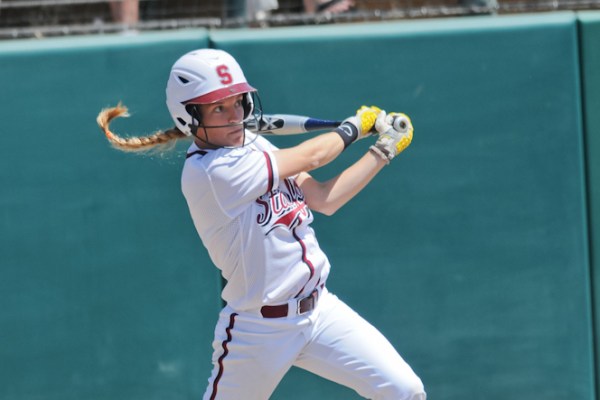 Junior Jenna Rich went 3-for-4 with two RBI in Stanford's win over Florida International on Saturday. (SIMON WARBY/The Stanford Daily)