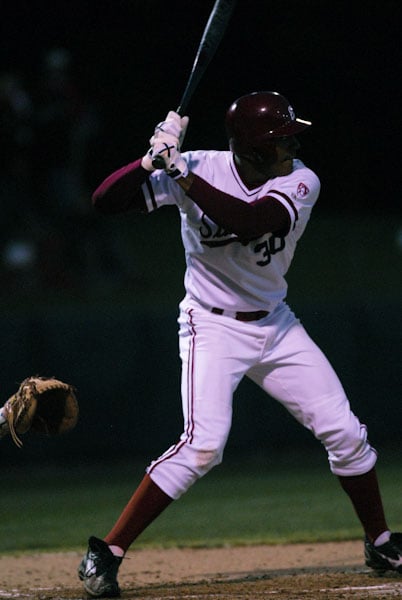 Sophomore rightfielder Austin Wilson had hits in all three games this weekend, as the Cardinal got a big series win at Washington to improve its Pac-12 positioning. (IAN GARCIA-DOTY/The Stanford Daily)