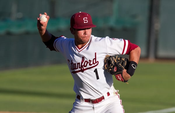 Freshman third baseman, once a rarely used alternate, solidified his position in the lineup this weekend with three home runs and nine crucial RBI. Blandino now has a team-leading .350 batting average, though he has only half the at-bats of most of his fellow starters. (CASEY VALENTINE/Courtesy of Stanfordphoto.com)