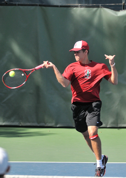 Bradley Klahn (above) and the Stanford men's tennis team were unable to overcome a talented USC squad in the Pac-12 championship semifinals. (MICHAEL KHEIR/The Stanford Daily)