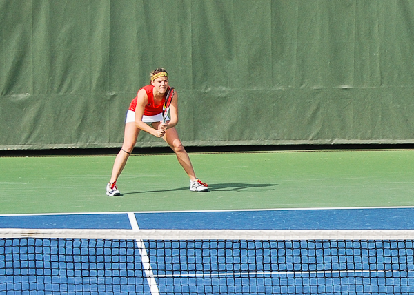 Nicole Gibbs (above) shined for Stanford at the Pac-12 championships, winning the inaugural singles title in dominant fashion. (MADELINE SIDES/The Stanford Daily)