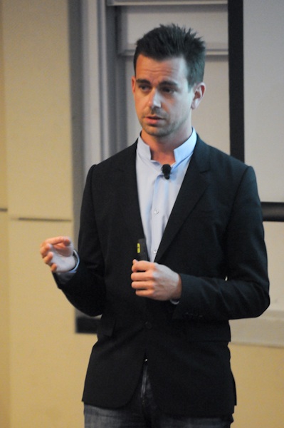 Jack Dorsey speaks to Stanford students about  Square, the mobile payments company for which he serves as CEO (IAN GARCIA-DOTY/The Stanford Daily)