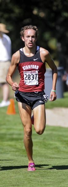 Recently graduated Chris Derrick (above) narrowly missed an Olympic berth in the 10K two weeks ago. On the heels of setting an American collegiate record in the 10K at the Jordan Payton Invitational, the Cardinal star finished fourth in the 10K at the U.S. Olympic Track & Field Trials. (SIMON WARBY/The Stanford Daily)