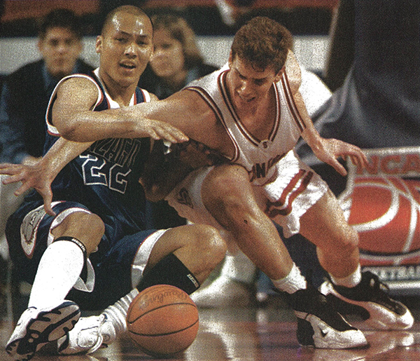 Former Stanford power forward Mark "Mad Dog" Madsen (above) was known for his competitive energy and aggressive play and helped the Cardinal earn a Final Four berth in the 1998 NCAA tournament. After graduating from the Farm in 2000, Madsen played in the NBA for nine seasons, which included winning two championships with the three-peat Lakers. (THEO ALKOUSAKIS/The Stanford Daily)