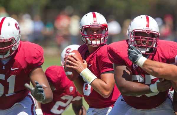 Redshirt junior quarterback Josh Nunes will take charge of the Stanford offense this season after beating out redshirt sophomore Brett Nottingham and redshirt freshman Kevin Hogan for the job. "In all the empirical evidence that we’ve collected, Josh has been the most consistent," explained head coach David Shaw while announcing the decision Tuesday. (CASEY VALENTINE/Stanfordphoto.com)