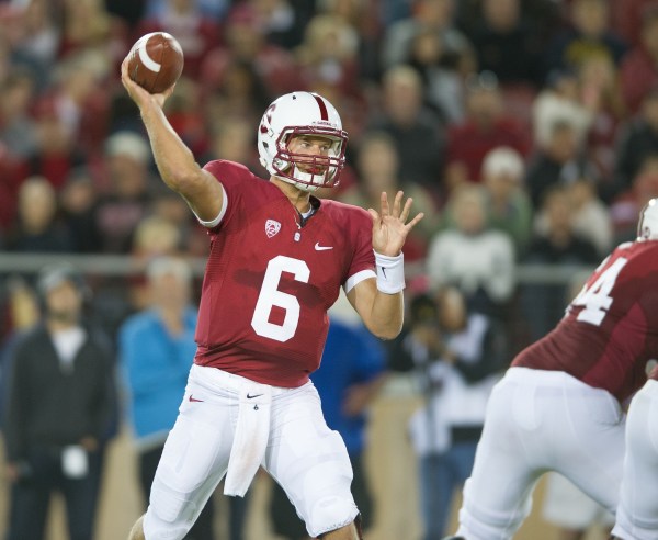 Redshirt junior quarterback Josh Nunes made his first career start in Stanford's 20-17 victory over San Jose State in the season opener on Friday night. Nunes completed 16 of 26 passes for 125 yards and one touchdown (JOHN TODD/Stanfordphoto.com)