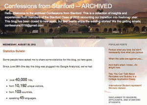 Class of 2016 no longer Confessing from Stanford