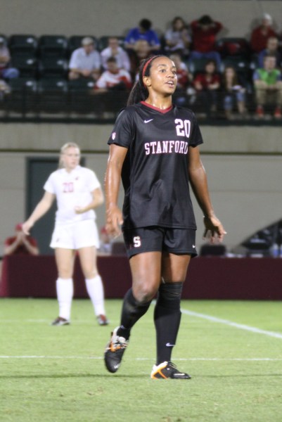 One of three tri-captains, senior midfielder Mariah Nogueira has helped the Stanford to an undefeated Pac-12 record and leads the team in goals (ALISA ROYER).