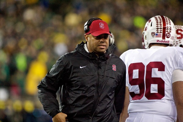 Stanford head coach David Shaw was named a Paul 'Bear' Bryant Coach of the Year Award finalist for the second consecutive season on Tuesday. (CRAIG MITCHELLDYER/isiphotos.com)