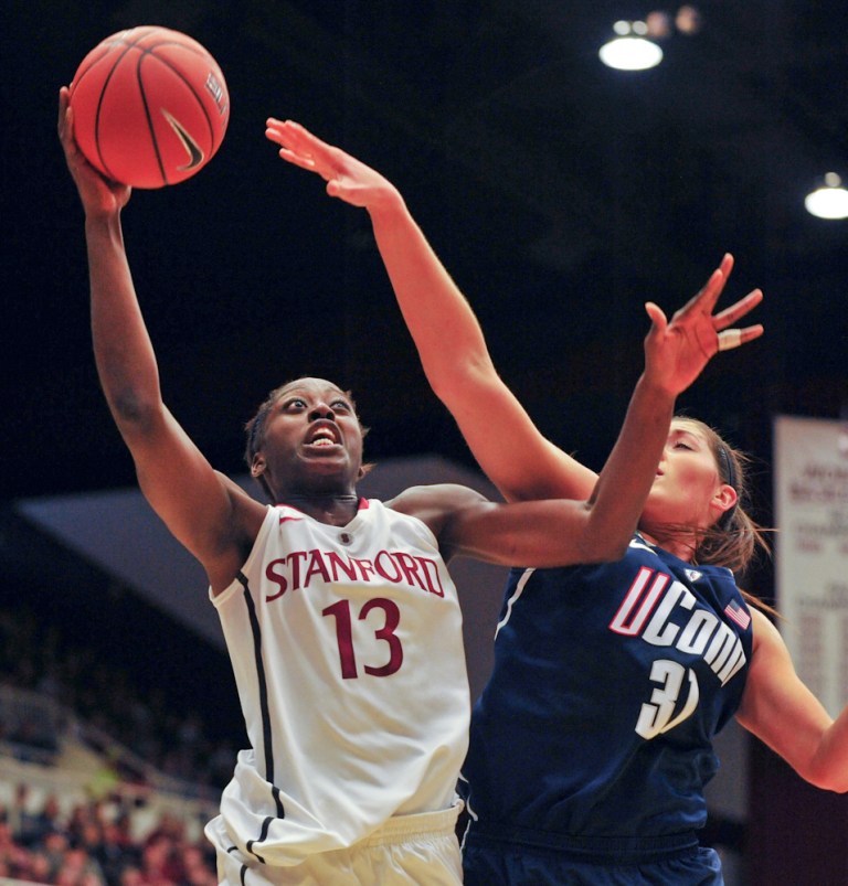 Junior Chiney Ogwumike notched her 12th double-double of the season, but said she needs to avoid putting "a lot on [her] shoulders" after Stanford lost to No. 7 Cal on Sunday. (NHAT V. MEYER/MCT)