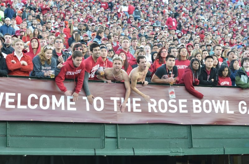 Unlike many football programs, Stanford broke even on the 2013 Rose Bowl. The athletics program anticipates future benefits of the bowl appearance, including increased season ticket sales and alumni enthusiasm (MADELEINE SIDES/The Stanford Daily)