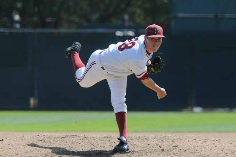 Sophomore David Schmidt won the first game of his sophomore season on Wednesday night, pitching 3.2 innings of relief work in the Cardinal's 5-0 win against Cal. (Stanford Daily File Photo)