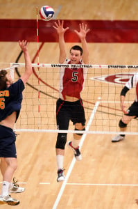 Stanford junior outside hitter Brian Cook (5) made 23 kills and seven digs against BYU and 13 kills against Cal Baptist