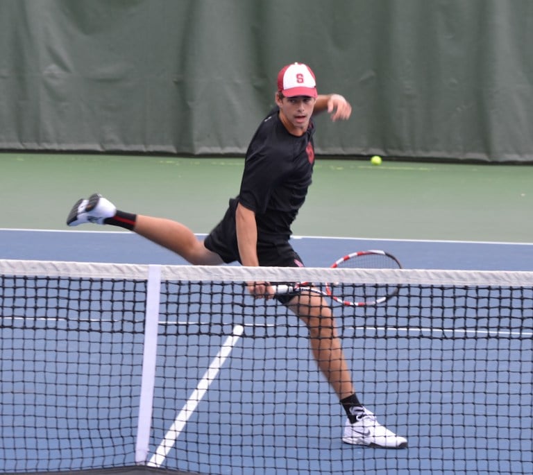 Robert Stineman (above) and his Cardinal teammates will compete in the 124th Annual Pacific Coast Men's Double Championships (MADELINE SIDES/The Stanford Daily)