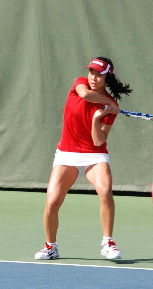 Sophomore Ellen Tsay (above) and the women's tennis team will match up with rival Cal on March 2.