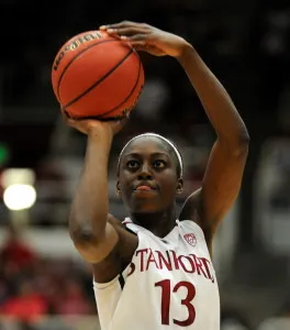 Chiney Ogwumike, amongst numerous accolades including Pac-12 Player and Defensive Player of the Year, finished her junior season with 16 points in the Sweet Sixteen. [MIKE KHEIR/ The Stanford Daily]