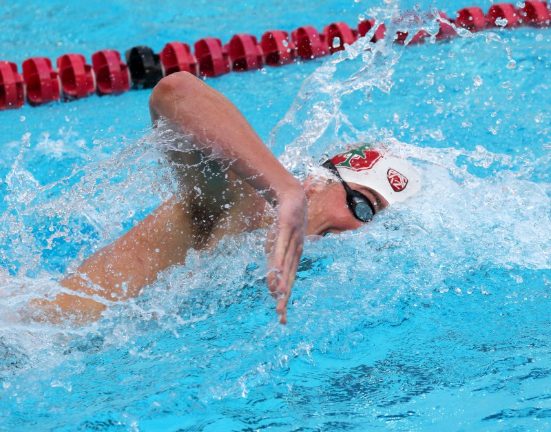 Sophomore Drew Cosgarea took first in the 1650-yard freestyle at this weeks Pac-12 Championships, but for the first time in 31 years, Stanford did not come away with the team title. (HECTOR GARCIA-MOLINA/StanfordPhoto.com)