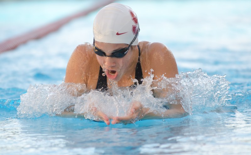 Junior Maya DiRado won the 400-yard individual medley on Friday and took second in the 200-yard backstroke today, helping No. 4 Stanford women's swimming and diving capture its third conference title in four years. (Dani Vernon/StanfordPhoto.com)