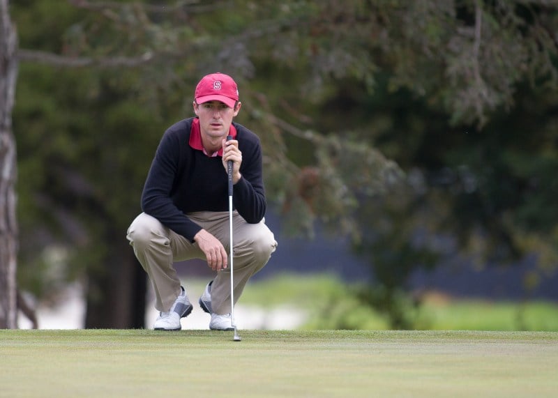 Junior Cameron Wilson (pictured) currently leads Stanford in a tie for seventh place at the Pac-12 Championships and is just two shots off third place.(SHIRLEY PEFLEY/StanfordPhoto.com)