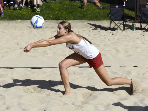 The No. 1 pairing of junior Carly Wopat and freshman Brittany Howard (pictured) broke the tie against Pacific yesterday as Stanford recovered from 1-2 down to seal its fourth win of the season. (HECTOR-GARCIA MOLINA/StanfordPhoto.com)