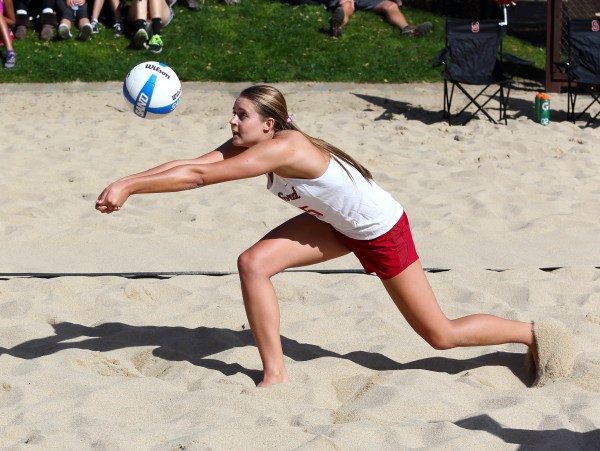 The No. 1 pairing of junior Carly Wopat and freshman Brittany Howard (pictured) broke the tie against Pacific yesterday as Stanford recovered from 1-2 down to seal its fourth win of the season. (HECTOR-GARCIA MOLINA/StanfordPhoto.com)