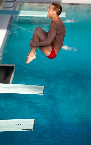 Sophomore Kristian Ipsen (above), who won a bronze medal at the 2012 Olympics in London, qualified for the 2013 FINA World Championships in the 1-meter on Wednesday. (DAVID ELKINSON/StanfordPhoto.com)