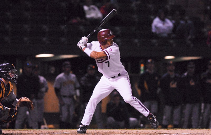 Stanford sophomore third baseman Alex Blandino hit two sacrifice flies but his two RBI were not enough to take his team past San Francisco on campus last night. (Stanford Daily File Photo)