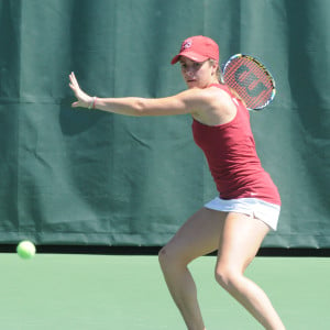 Junior Nicole Gibbs (above) arrived on the Farm just one year after the Cardinal made a surprise run for the NCAA title in 2010. Now as the team's singles No. 1, she will lead the 12th-seed Cardinal in yet another championship bid as an underdog. (IAN GARCIA-DOTY/The Stanford Daily)