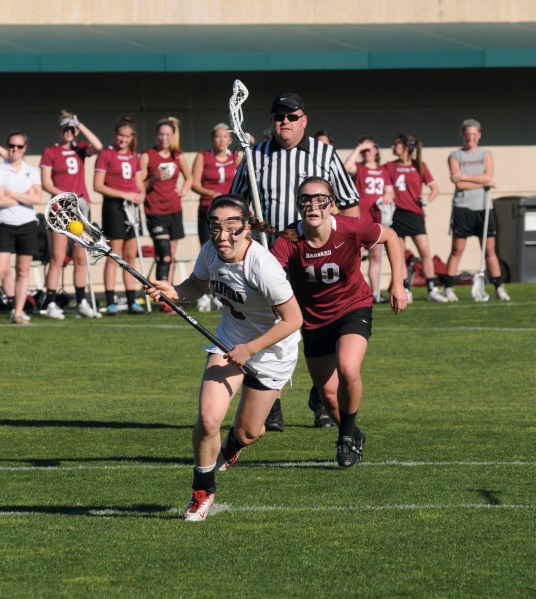 Junior attacker Rachel Ozer (above) was named to the IWCLA all-region second team after leading the Cardinal in scoring this season. (ZETONG LI/The Stanford Daily)