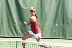 Stanford sophomore Ellen Tsay plays at No. 5 in singles and with senior Stacey Tan is part of the No. 2 doubles pairing.(Stanford Daily File Photo)