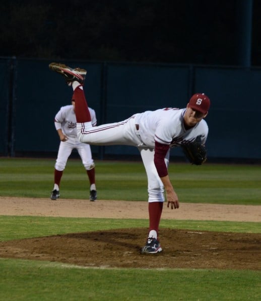 Senior starting pitcher Mark Appel (26) was selected ___ overall by the ___ ___ in the first round of the MLB Draft Thursday. (MADELINE SIDES/The Stanford Daily)