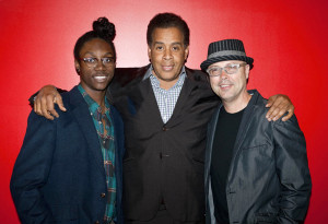The Stanley Clarke Trio: Mike Mitchell (left), Stanley Clarke (center), and John Beasley (right). Photo by Toshi Sakurai.