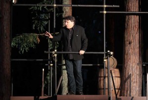 Artistic Director Marco Barricelli narrates the play in the role of the Chorus in Shakespeare Santa Cruz’s 2013 production of "Henry V". Photo courtesy of Shakespeare Santa Cruz 