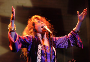 Kacee Clanton, pictured, who plays Janis Joplin in the San Jose Rep/ZACH Theatre co-production of "One Night with Janis Joplin" previously played Queen of Rock 'n' Roll in Kansas City Rep's 2006 production of "Love, Janis." (Courtesy of Don Ipock)