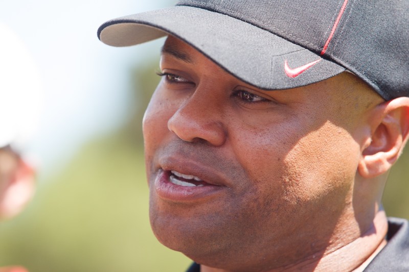 Going into Saturday's Bill Walsh Legacy Game, Stanford head coach David Shaw reflected on beating San Jose State after recommending a play to Walsh, a call that resulted in a touchdown. (DAVID ELKINSON/isiphoto.com)