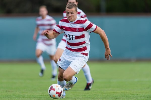 Freshman Jordan Morris has already made an impact in his short time on the Farm, as he netted the overtime winner in the Cardinal's 2-1 win at UC-Santa Barbara on Friday. (JIM SHORIN/StanfordPhoto.com)