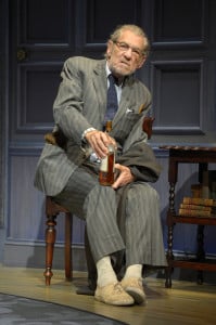 nternationally acclaimed actor Ian McKellen portrays down-and-out writer Spooner in a special presentation of the pre-Broadway engagement of Harold Pinter’s No Man’s Land at Berkeley Rep. (Courtesy of Kevin Berne)  