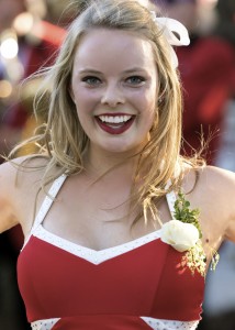 Leigh Kinney '16 hopes to return to her Dollie duties by a potential Stanford football bowl game. (Photo Credit: Robbie Beyers)