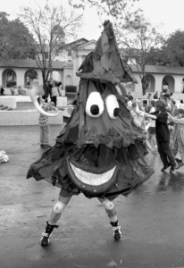 The Tree became the official Band mascot in the late 1970s. (Courtesy of the Stanford University Archives)