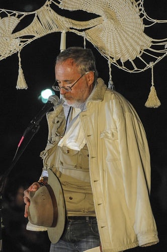 Javier Sicilia, Mexican poet and activist, speaks at a recent event. (Courtesy of Caravan4Peace)