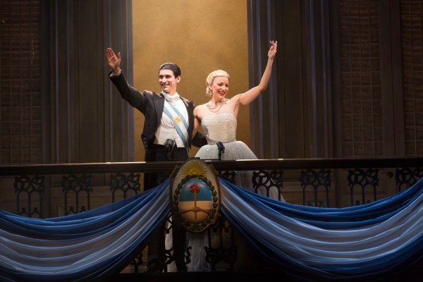 The stars of the touring production of "Evita" take center stage during a performance at The San Jose Performing Arts Center. (Courtesy of Richard Termine)