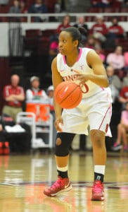 Junior guard Alex Green (above) will fill one of the two spots in the Cardinal lineup left vacant by injured senior Sara James and recently graduated forward Joslyn Tinkle '13. (LEIGH KINNEY/The Stanford Daily)