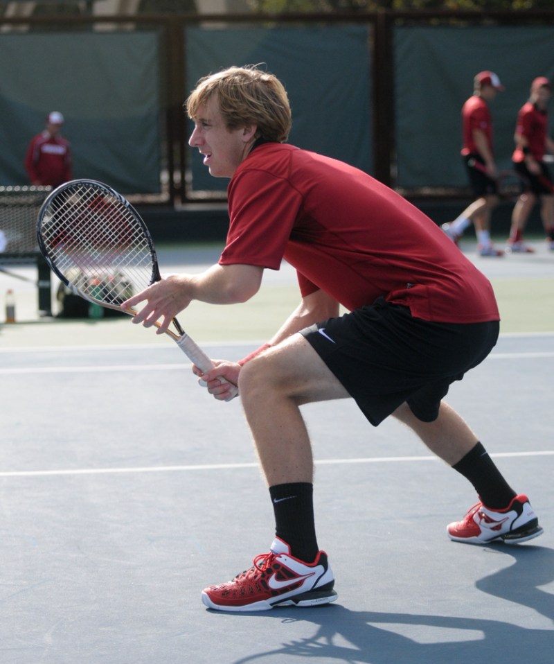 Second-team Pac-12 selection John Morrissey (above) headlines an experienced core of Cardinal players as the men's tennis season begins. (NICK SALAZAR/The Stanford Daily)