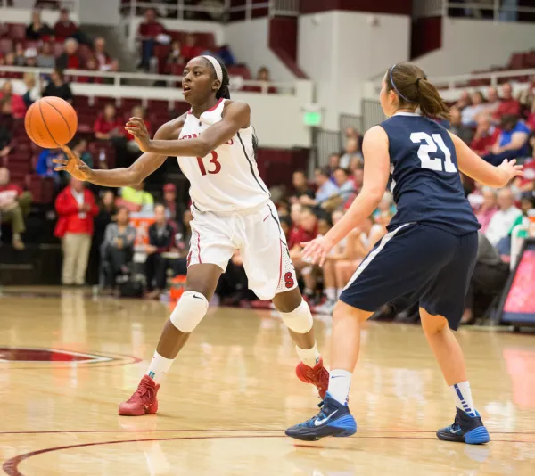 Chiney Ogwumike (13) . (FRANK CHEN/The Stanford Daily)