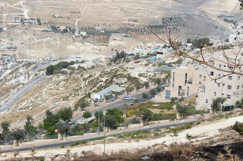 A view of one illegal Israeli settlement in East Jerusalem. This is the settlement in the advertisement above.