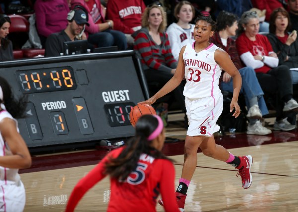 Stanford junior guard Amber Orrange (above) led the Cardinal in a pair of much-needed wins against the Arizona schools. (BOB DREBIN/StanfordPhoto.com)