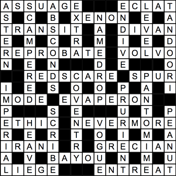 Solutions to the Feb. 14 Stanford Daily crossword puzzle created by Ryan P. Smith.